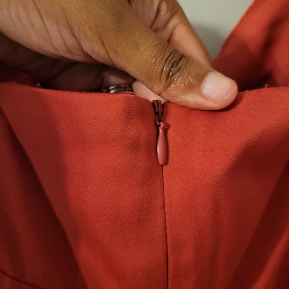 Arula Womens Red Boho Romantic Puff Sleeve Christmas Mini Party Dress. XL - Picture 9 of 12